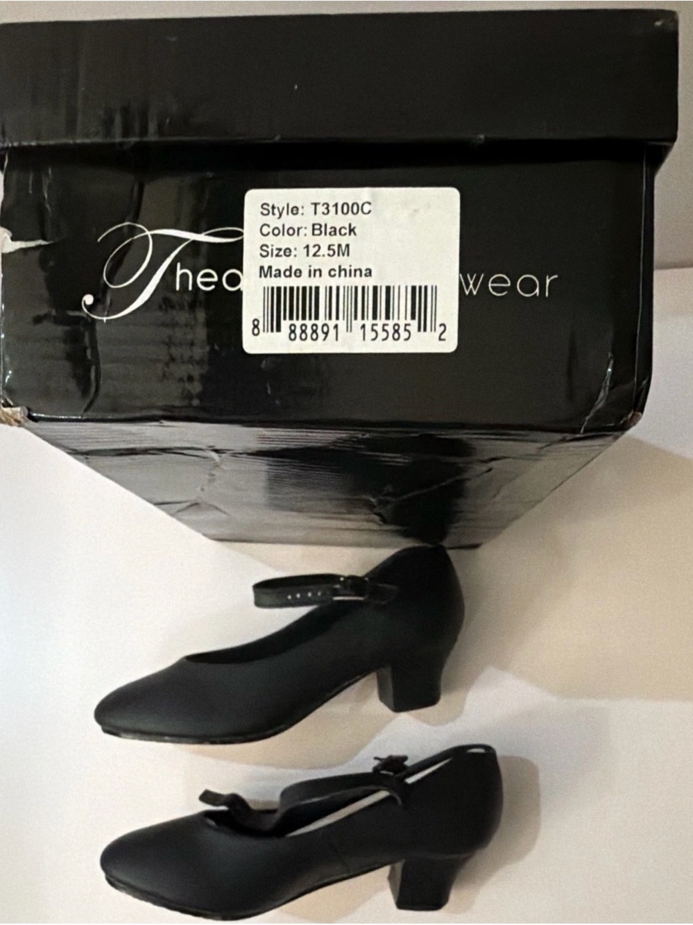 Girls theater Black Mary Jane Heel